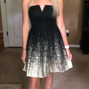 Black and gold dress